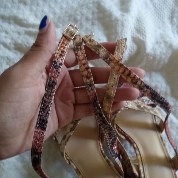 Urban Outfitters Gigi Strappy Platform Sandal Tan Size 6 - Picture 8 of 8